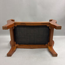 Load image into Gallery viewer, Vintage Footstool / Hassock w/ Turned Side Handles (12.25x21x11)
