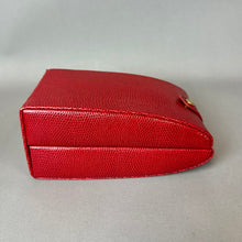 Load image into Gallery viewer, Red Faux Snake Fold Out Travel Jewelry Organizer (6.5x4x3")
