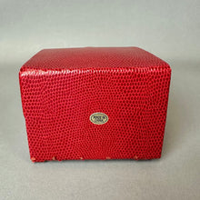 Load image into Gallery viewer, Red Faux Snake Fold Out Travel Jewelry Organizer (6.5x4x3")
