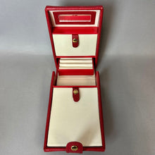 Load image into Gallery viewer, Red Faux Snake Fold Out Travel Jewelry Organizer (6.5x4x3")

