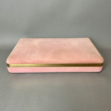 Load image into Gallery viewer, Vintage Pink Velvet Gold Trim Jewelry Box (2x10x6.5")
