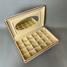 Load image into Gallery viewer, Vintage Pink Velvet Gold Trim Jewelry Box (2x10x6.5")
