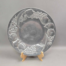 Load image into Gallery viewer, Wilton Embossed Pewter Fruit Plate (13.5")
