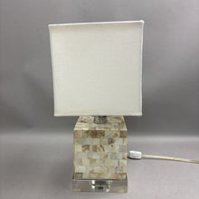 Load image into Gallery viewer, Mother of Pearl Shell Mosaic Table Bedside Lamp (15")(2 Available)
