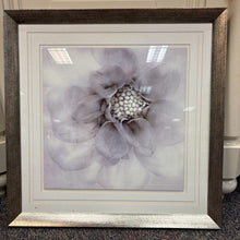 Load image into Gallery viewer, Gold Framed White Flower Print (26x26)
