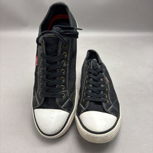 Load image into Gallery viewer, Levi's Men's Denim Canvas Sneakers Size 10.5 Low-Top Black Lace Up
