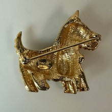 Load image into Gallery viewer, Vintage Kenneth J Lane Rhinestone Scottish Terrier Dog Brooch Pin (1.25")

