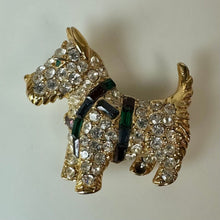 Load image into Gallery viewer, Vintage Kenneth J Lane Rhinestone Scottish Terrier Dog Brooch Pin (1.25")
