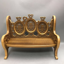 Load image into Gallery viewer, Hand-Crafted Scroll-Sawn Decorative Doll Bench (As-Is) (14x18x10)
