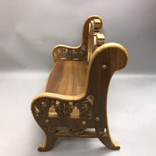 Load image into Gallery viewer, Hand-Crafted Scroll-Sawn Decorative Doll Bench (As-Is) (14x18x10)

