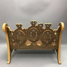 Load image into Gallery viewer, Hand-Crafted Scroll-Sawn Decorative Doll Bench (As-Is) (14x18x10)
