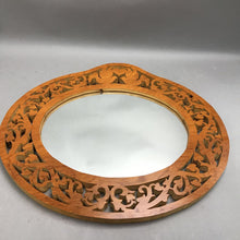 Load image into Gallery viewer, Scroll-Dawn Wooden Framed Mirror (16x18)
