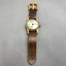 Load image into Gallery viewer, Carved Wood Figural Wrist-Watch Wall/Desk Clock (14.5")
