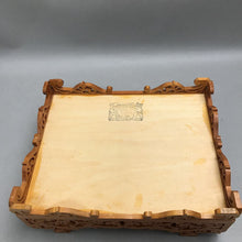 Load image into Gallery viewer, Handcrafted Ornate Wood Vanity Tray (4x11x9)
