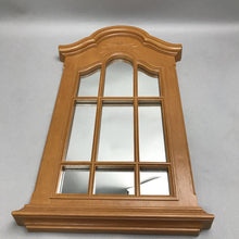 Load image into Gallery viewer, HOMCO MCM Wood Look Window Pane Wall Mirror Vintage Shabby Farm House (20x12)
