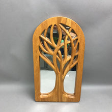Load image into Gallery viewer, Oak Wooden Tree Carved Mirror Wall Decor (18x10)
