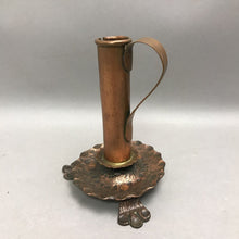 Load image into Gallery viewer, Vintage Brass Candlestick with Handle (7")
