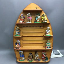 Load image into Gallery viewer, Vintage Danbury Mint Teddy Bear Perpetual Wood Calendar Figurine Display (22x15)
