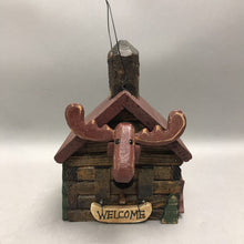 Load image into Gallery viewer, Rustic Moose Lodge Log Cabin Birdhouse (7x4.5x3.5)
