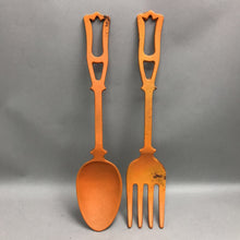 Load image into Gallery viewer, APCO Vintage Cast iron fork and spoon (20")
