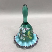 Load image into Gallery viewer, Fenton Signed Bell w/Flowers And Dragonfly Hand Painted (4")

