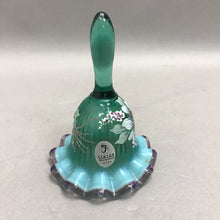 Load image into Gallery viewer, Fenton Signed Bell w/Flowers And Dragonfly Hand Painted (4")

