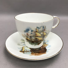Load image into Gallery viewer, ZS &amp; Co Elizabethan Cup &amp; Saucer Tall Clipper Ship Fine Bone China (3x4)
