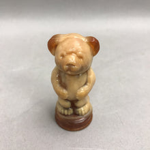 Load image into Gallery viewer, Boyd Glass Andy The Bear Figurine Amber Slag (3")
