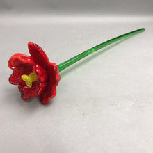 Load image into Gallery viewer, Vintage Hand-Blown Art Glass Long Stem Flower (19") 5 available
