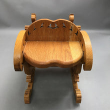 Load image into Gallery viewer, Handmade Wooden Sliegh Intricate Scroll Saw Detailing in Hardwood (11x9x17)
