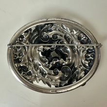 Load image into Gallery viewer, Vintage Napier Baroque Repousse Metalwork Cherub Brooch Pin (3.5")
