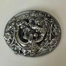 Load image into Gallery viewer, Vintage Napier Baroque Repousse Metalwork Cherub Brooch Pin (3.5")
