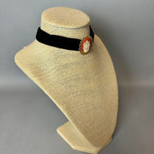 Load image into Gallery viewer, Vintage Victorian Revival Cameo Velvet Choker Necklace (15")
