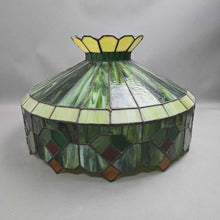Load image into Gallery viewer, Green Slag Glass Tiffany-Style Lamp Shade (As-Is) (~16x20x20)
