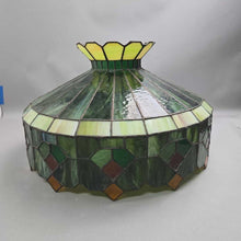 Load image into Gallery viewer, Green Slag Glass Tiffany-Style Lamp Shade (As-Is) (~16x20x20)
