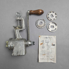 Load image into Gallery viewer, Sears Roebuck Clamp-On Food Chopper / Meat Grinder w/ 3 Cutting Plates (9x5.5x3)
