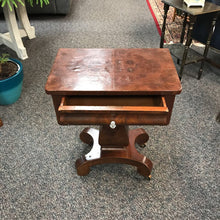 Load image into Gallery viewer, Antique Empire Style Mirrored Burlwood Stand On Wheels 2 Drawer (29x23x15)

