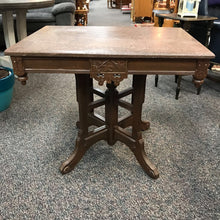 Load image into Gallery viewer, Antique Walnut Lamp Table w/Marble Top (27x34x24)
