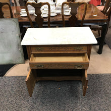 Load image into Gallery viewer, Antique Walnut Marble Top Washstand AS IS (30x37x18)
