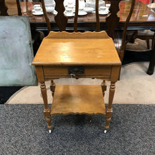 Load image into Gallery viewer, Antique Oak Stand Single Drawer AS IS (33x34x17)
