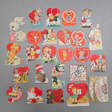 Load image into Gallery viewer, Collection of 25 Vintage Valentine's Cards
