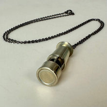 Load image into Gallery viewer, Vintage Silvertone Miner's Safety Lamp Pendant on 24" Chain (1.5")

