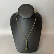 Load image into Gallery viewer, Vintage Jade Mano Figa Fist Luck Pendant on 24" Chain (1.5")
