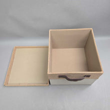 Load image into Gallery viewer, Beige &amp; White Cloth-Lined Storage Box (8x10.5x11.5)
