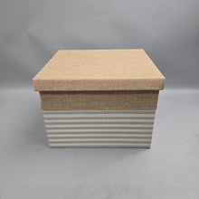 Load image into Gallery viewer, Beige &amp; White Cloth-Lined Storage Box (8x10.5x11.5)
