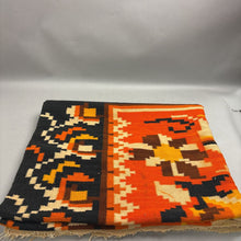 Load image into Gallery viewer, Orange, Black &amp; Yellow Hand Woven Southwestern Blanket (76x46)
