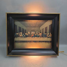 Load image into Gallery viewer, Framed &amp; Lighted Last Supper Print (15x18)

