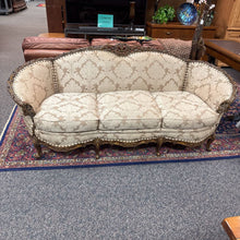 Load image into Gallery viewer, Victorian Carved Beige Sofa (31x79x28)
