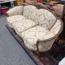 Load image into Gallery viewer, Victorian Carved Beige Sofa (31x79x28)
