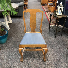 Load image into Gallery viewer, Antique Clawfoot Blue Chair (39x22x18)
